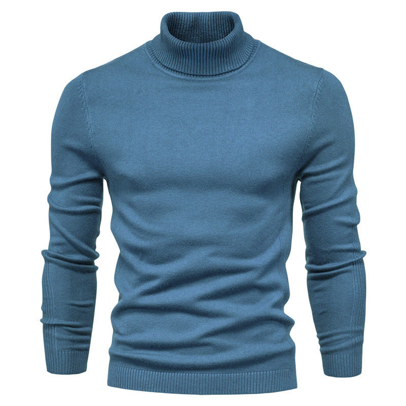 Men's Solid Color Slim Pullover