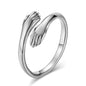 Alloy Simple Hands Hug Ring Opening