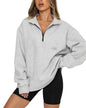 Women Sweatshirts Zip Turndown Collar