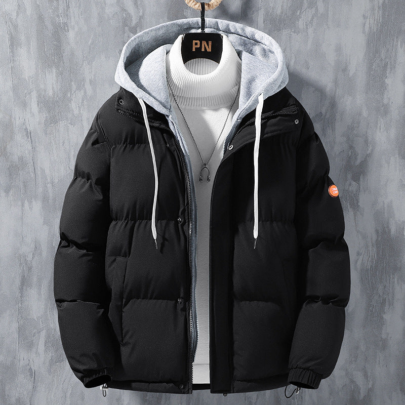 Fashion Hooded Jacket Men Winter Windproof