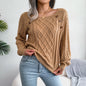 Square Neck Button Sweater