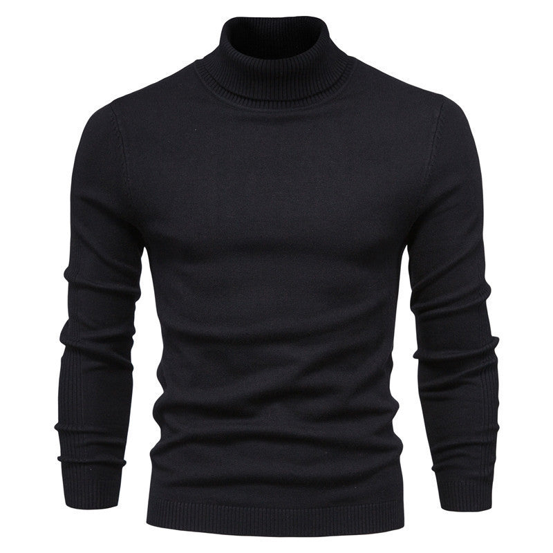 Men's Solid Color Slim Pullover