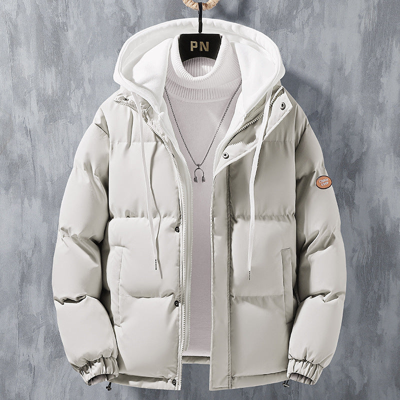 Fashion Hooded Jacket Men Winter Windproof