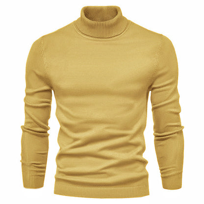 Men's Solid Color Slim Pullover