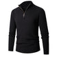 Men's Long-sleeved Half-turtleneck Zip-up Sweater